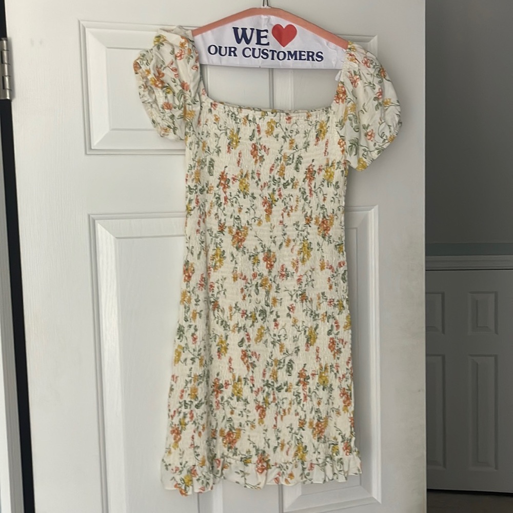 Lost and Wander smocked mini dress